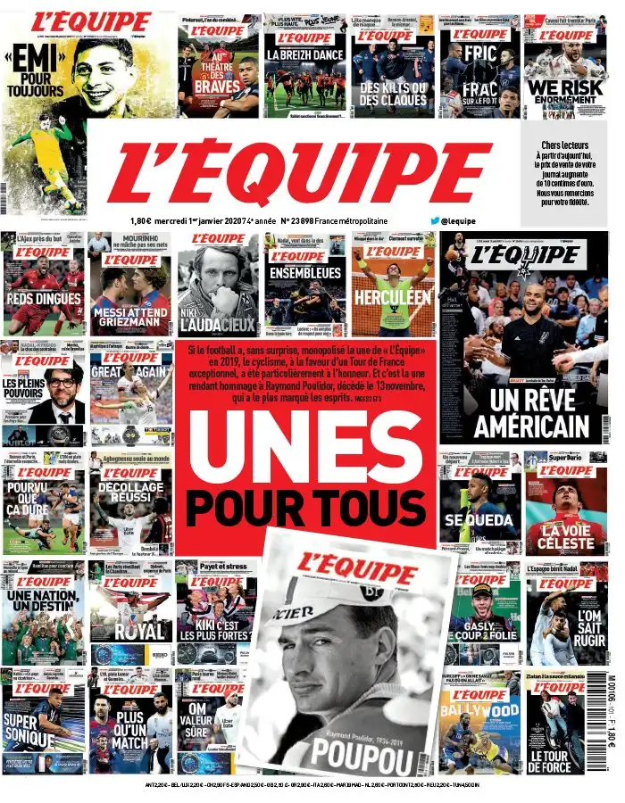 L'equipe du 01 Janvier 2020