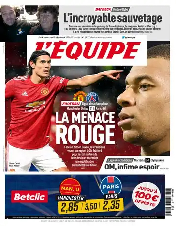 L'equipe du 02 Decembre 2020