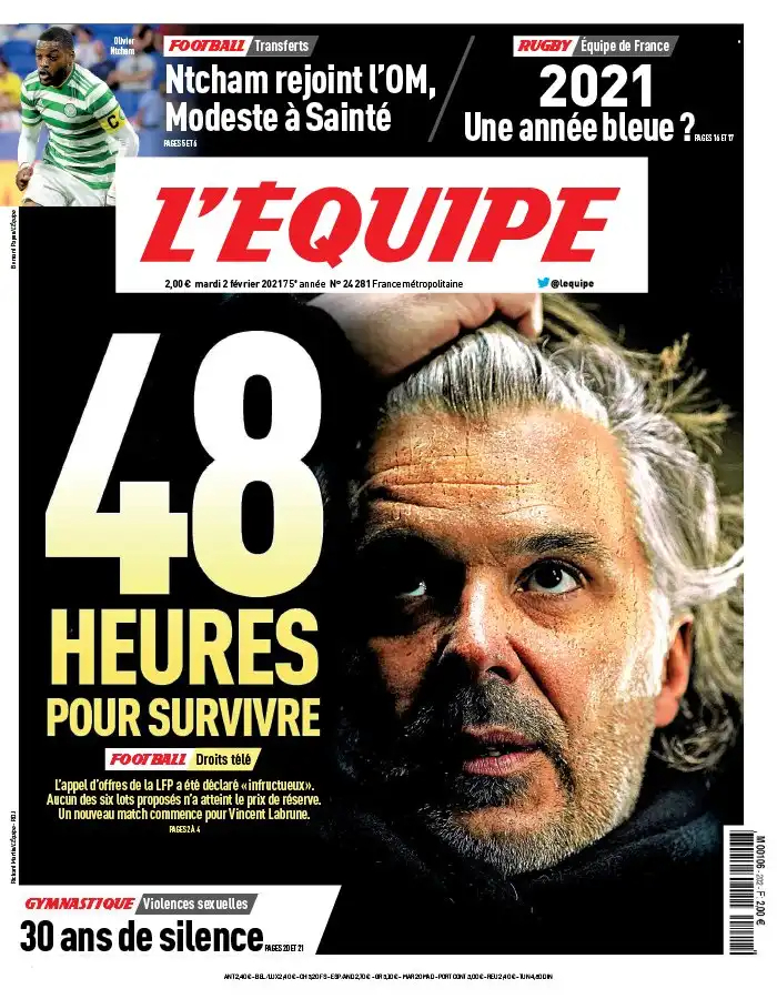 L'equipe du 02 février 2021