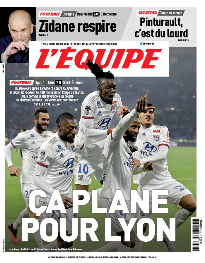 L'equipe du 02 Mars 2020