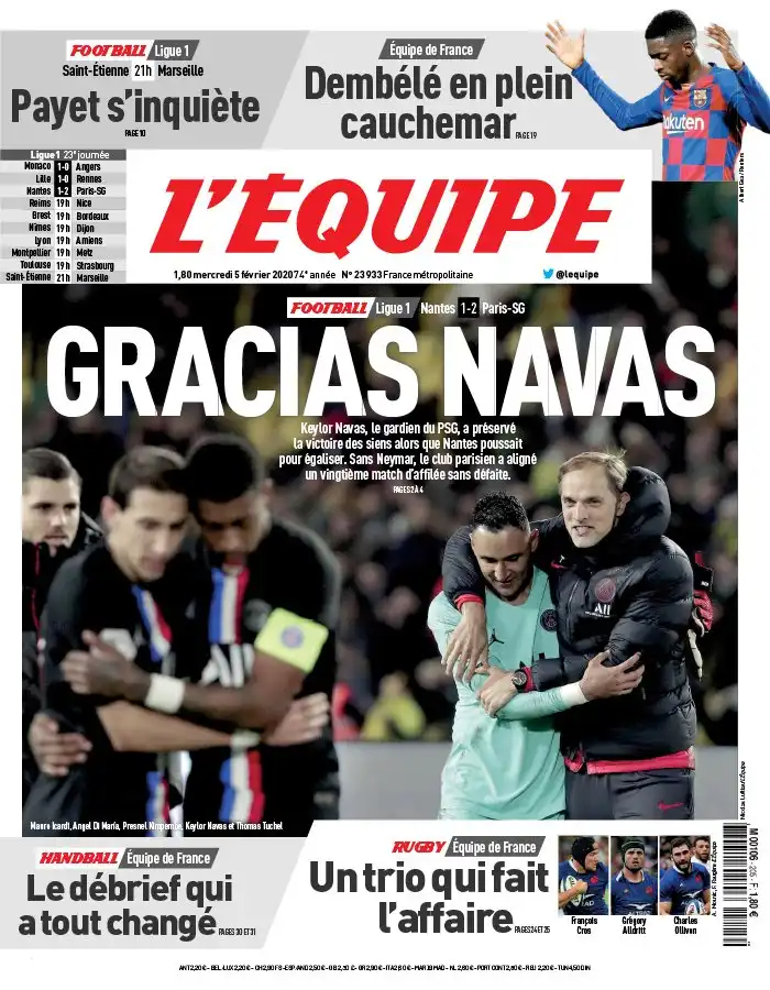 L'equipe du 05 Fevrier 2020