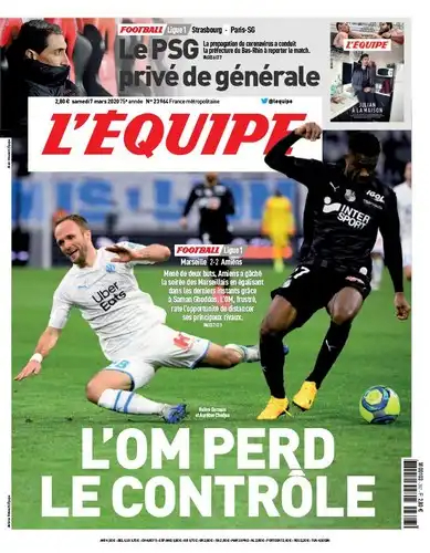 L'equipe du 07 Mars 2020