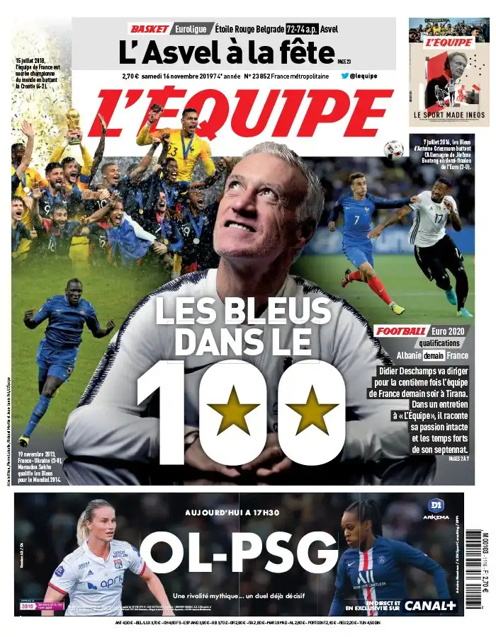 L'equipe du 16 Novembre 2019