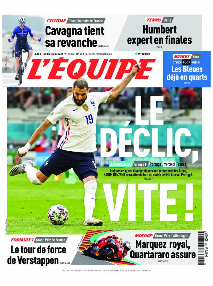 L'equipe du 21 Juin 2021