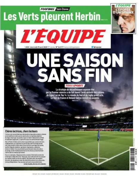 L'equipe du 29 Avril 2020