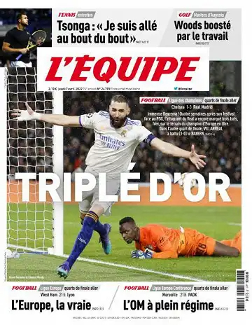 L'equipe du Jeudi 07 Avril 2022