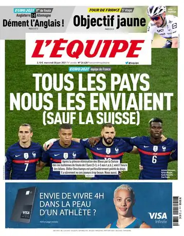 L'equipe du Mercredi 30 Juin 2021