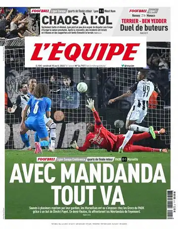 L'equipe du Vendredi 15 Avril 2022