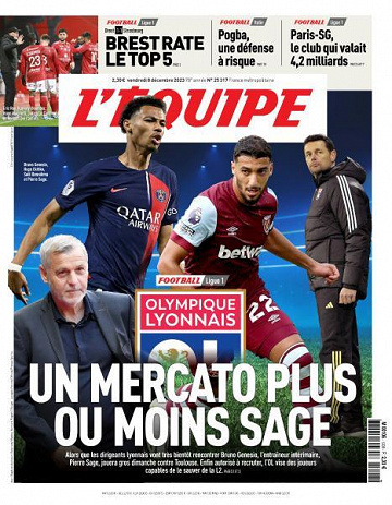 L’equipe du Vendredi 8 Décembre 2023