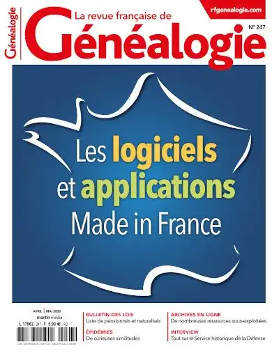 La Revue française de Généalogie N°247 Avril Mai 2020