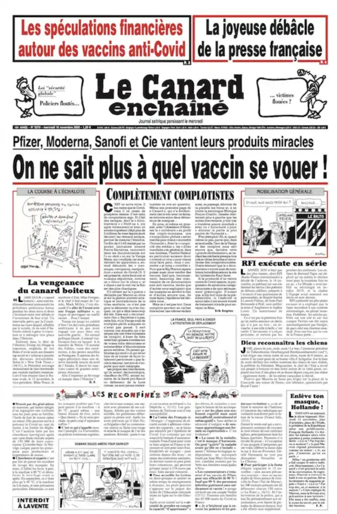 Le Canard Enchaîné - 16 Decembre 2020