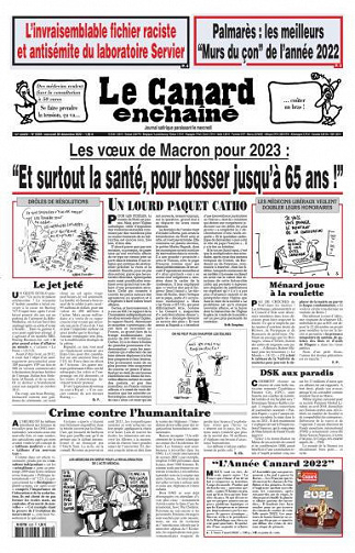 Le Canard Enchaîné - 28 Décembre 2022