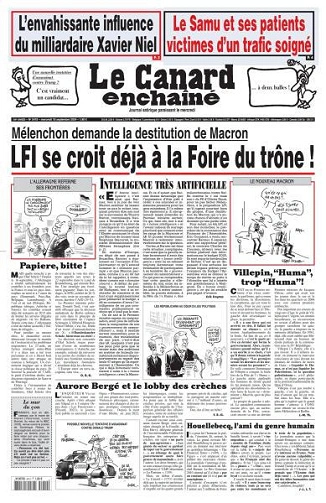 Le Canard enchaîné du 18 Septembre FRENCH PDF 2024