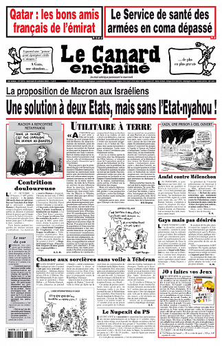 Le Canard Enchaîné du Mercredi 25 Octobre 2023