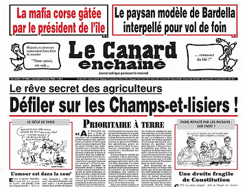 Le Canard Enchaîné du Mercredi 31 Janvier 2024