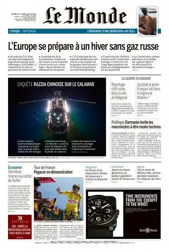 Le Monde du 10 Juillet 2022