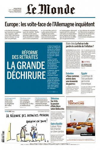 Le Monde du 16 Mars 2023