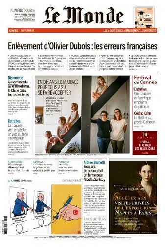 Le Monde du 18 et 19 Mai 2023