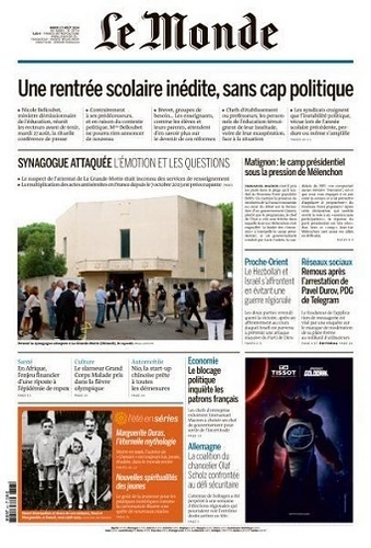 Le Monde du 27 Août FRENCH PDF 2024