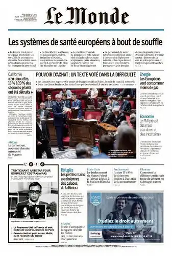 Le Monde du 28 Juillet 2022