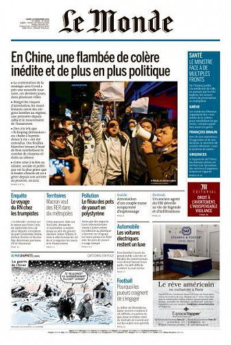 Le Monde du 29 Novembre 2022