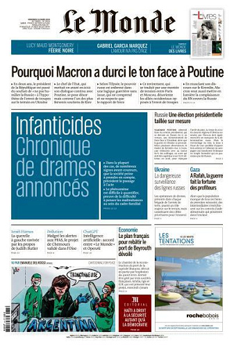 Le Monde du Vendredi 15 Mars 2024