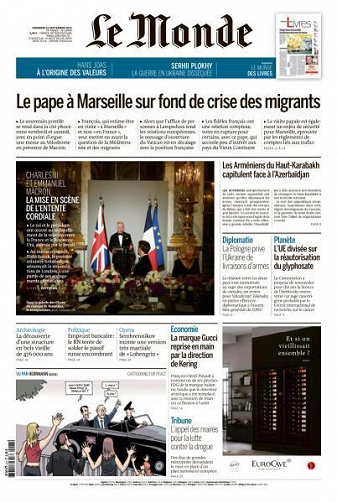 Le Monde du Vendredi 22 Septembre 2023